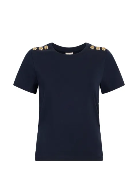 Cinq A Sept Jasper button detail jasper T-shirt Blue ZT11988918ZNVY