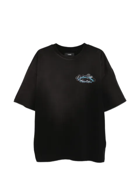 AMIRI crystal Chateau script oversized T-shirt Black AMTOJR1121
