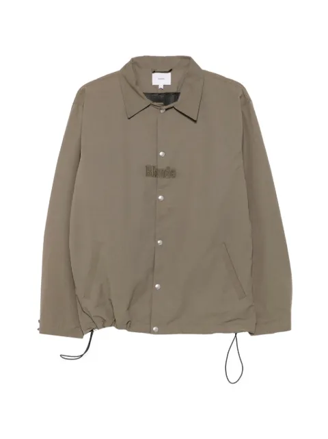RHUDE logo-embroidered overshirt Green RHPF26JA01501