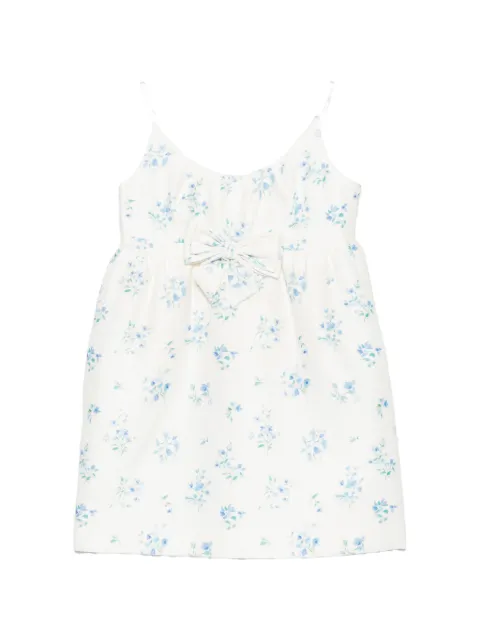 SHUSHU/TONG floral-print mini dress White NADFDR06ZSM127
