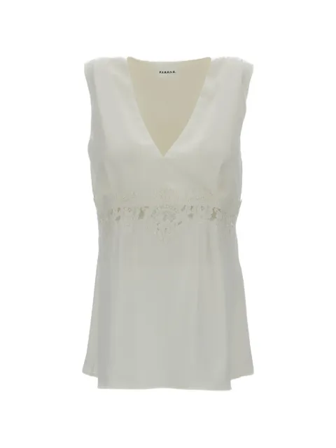 P.A.R.O.S.H. lace-detail blouse White PAKYD313359