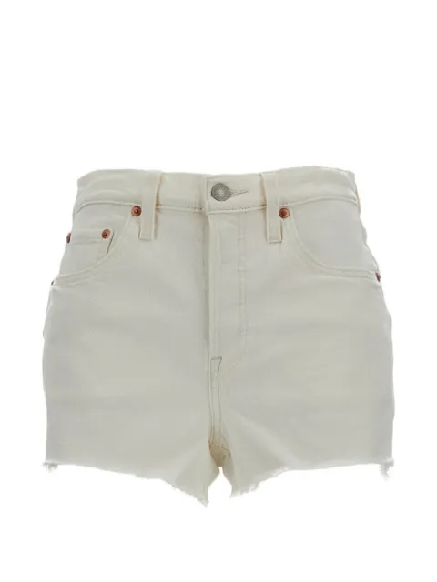 Levi's 501 raw-cut fringed shorts White 563270556