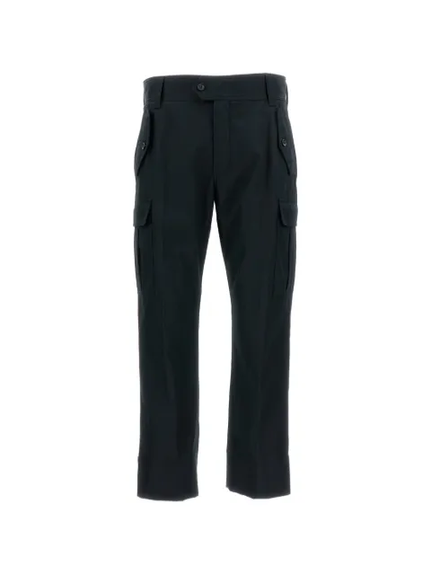 Alexander McQueen buttoned cargo-pocket trousers Blue 857149QSACD