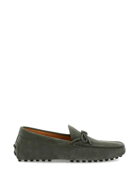 Tod's topstitching tie-detail flat shoes Green XXM22L0JV80RE0