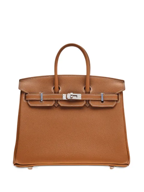 Hermès Pre-Owned 2025 25 Birkin palladium tote bag Brown BIRKIN25