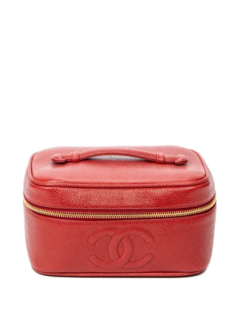 CHANEL Pre-Owned 1996-1997 CC vanity bag Red 4645784