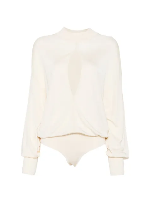 Galvan London Fontana cutout bodysuit Neutrals BD8712
