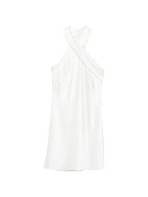 Galvan London Pandora satin mini dress White DR0303
