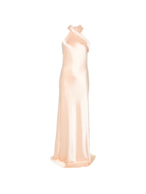 Galvan London Pandora satin gown Pink G1103