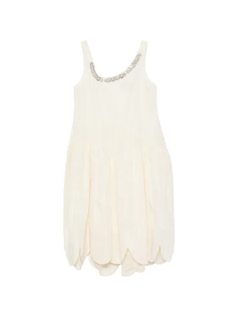 Simone Rocha crystal-embellished midi dress Neutrals 7448B0469