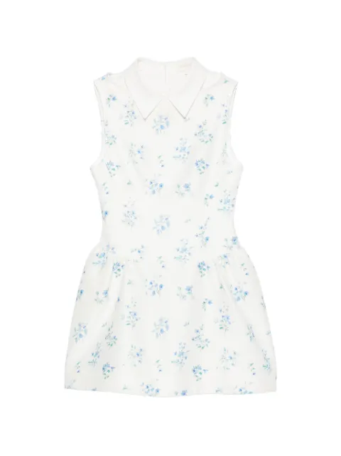 SHUSHU/TONG floral-print mini dress White FSMTDR08ZSM127
