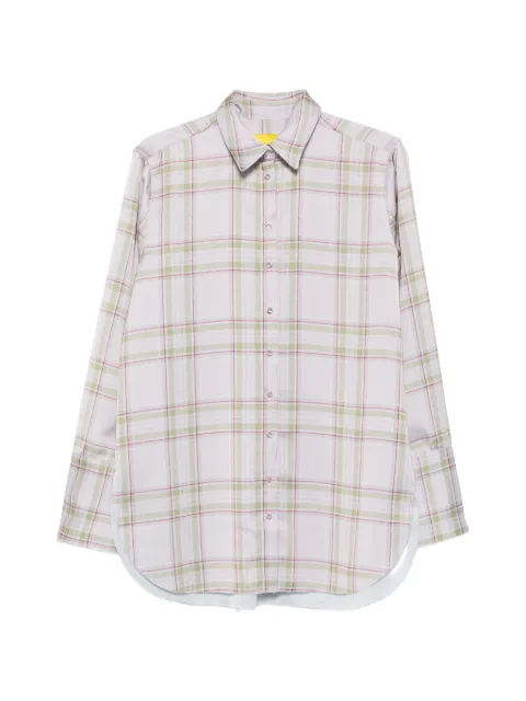 Marques'Almeida tartan-pattern shirt Purple PF26TP0117PSTLL