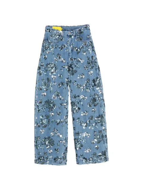 Marques'Almeida sequin-embroidered jeans Blue PF26TR0014SQDNMBL