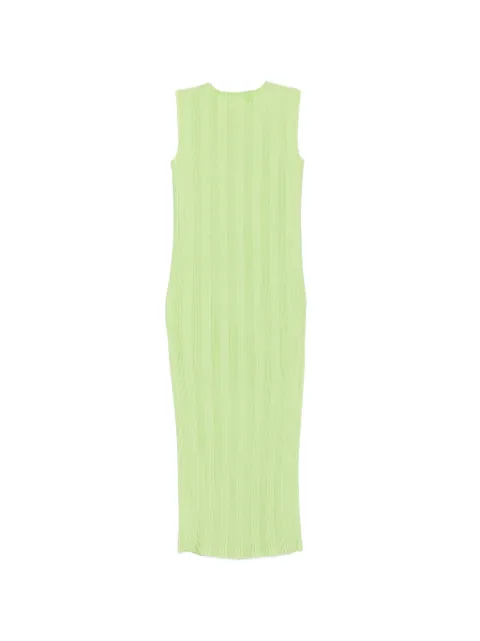 Issey Miyake pleated sleeveless mini dress Green IM66FH689
