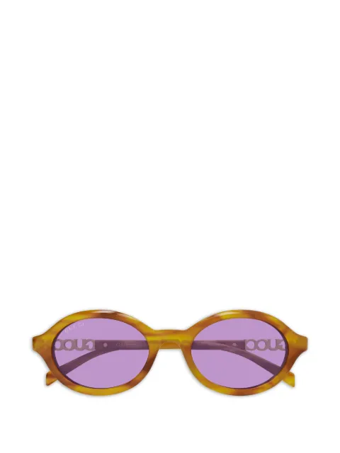 Gucci Eyewear round logo-detail sunglasses Brown GG2153S004