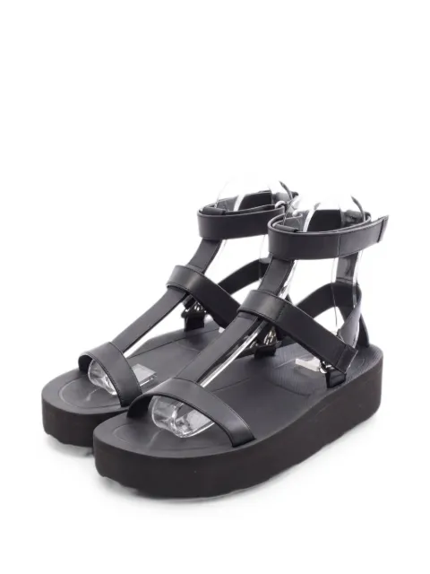 Hermès Pre-Owned 2010s Enid leather sandals Black 1033210