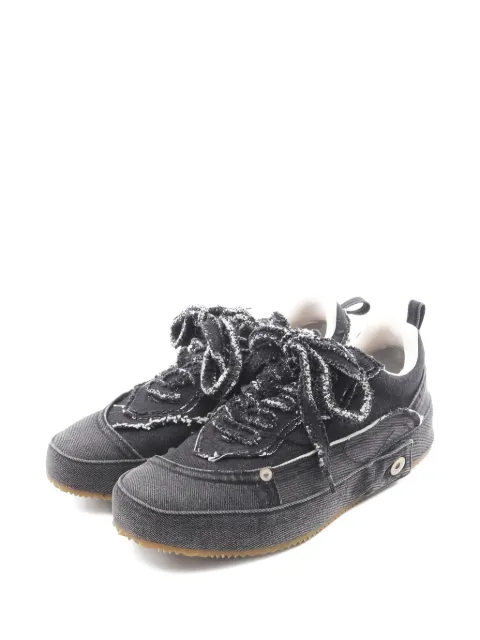 Loewe Pre-Owned 2010s deconstructed denim sneakers Grey 1039758