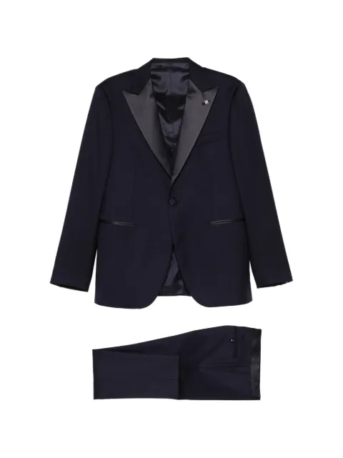 Tagliatore shawl-lapel single-breasted suit (set of three) Blue EFNJ15A01LIS070060U