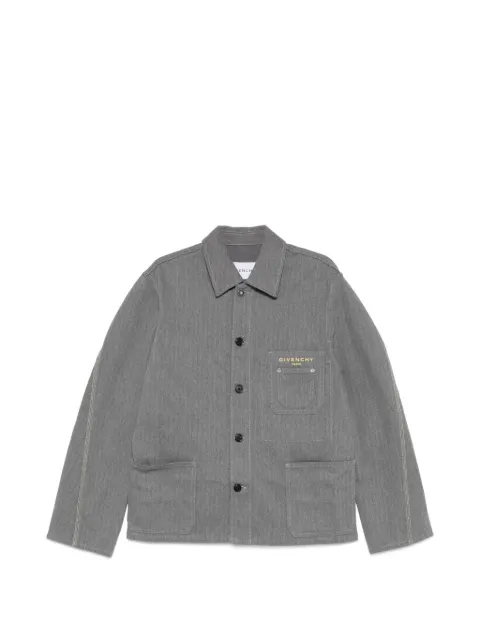Givenchy pocket cotton shirt jacket Grey BM01F9516Y