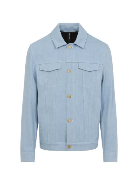 Kiton pocket button cotton jacket Blue UW2334V0832H10001