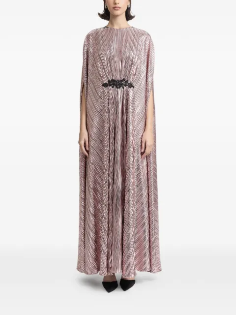 Gemy Maalouf beaded waistline maxi kaftan Pink EDCP252032KF