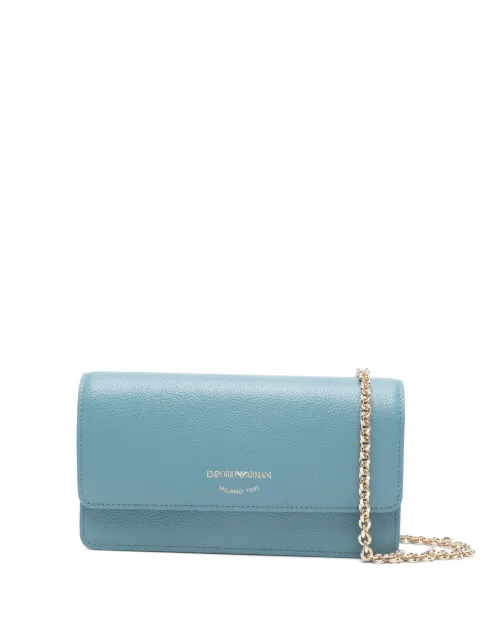 Emporio Armani chain leather clutch bag Blue EW003036AF1956