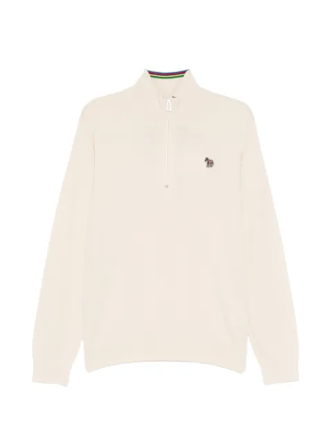 PS Paul Smith zebra-logo cotton sweater Neutrals M2R872XZM21858