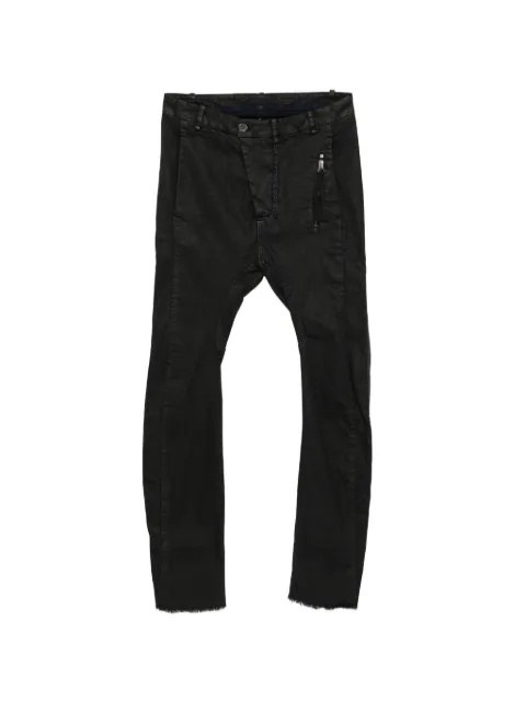 Masnada zip-detail trousers Black M3632BK