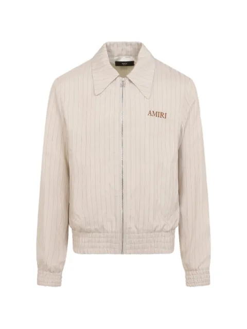 AMIRI striped zip-up jacket Neutrals AMOUJA1061