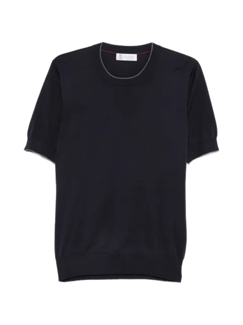 Brunello Cucinelli knit T-shirt Blue M29805200CET50