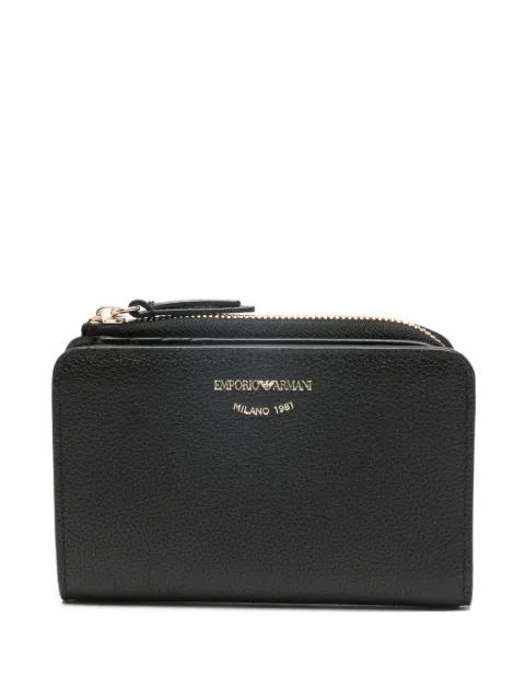 Emporio Armani zip leather wallet Black EW000369AF19568