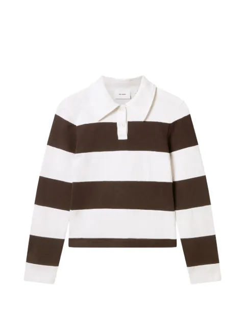 Axel Arigato Karla striped-pattern polo top White A3865001