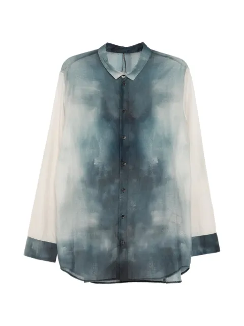 Masnada brushed-effect shirt Blue M3677BLU