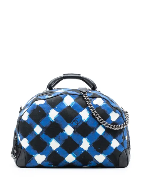 CHANEL Pre-Owned 2016-2017 Printed Canvas and Caviar Airlines Round Trip travel bag Black ZVRWIB1N797CYP6S