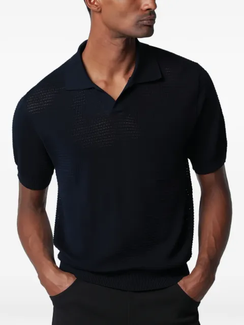 Tagliatore waffle-knit polo shirt Blue FINLAYPWE2602