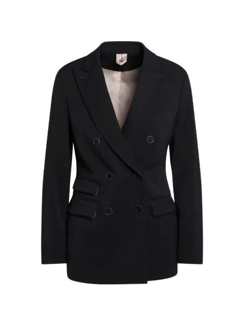 Max Mara double-breasted fitted jacket Black MXMEGREGEWO