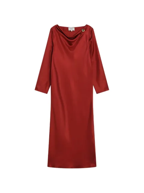 LouLou de Saison Zoya draped asymmetric dress Red ZOYASI