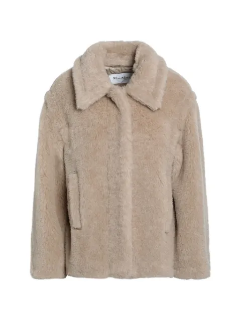 Max Mara shawl-collar faux fur coat Neutrals MXMTRITONEWO