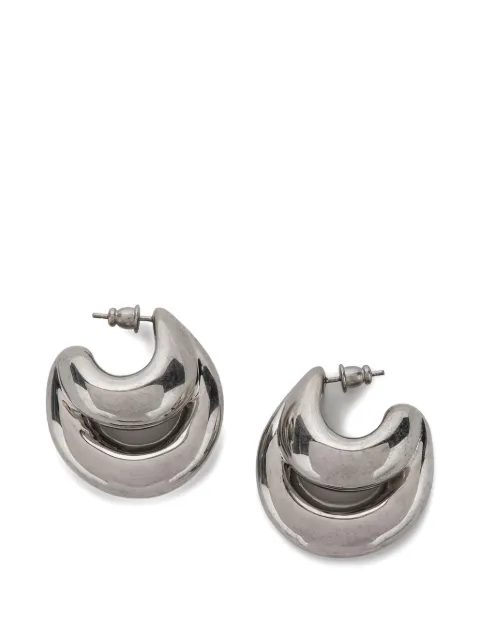 Panconesi double blow up earrings Silver CAOEA002PMET