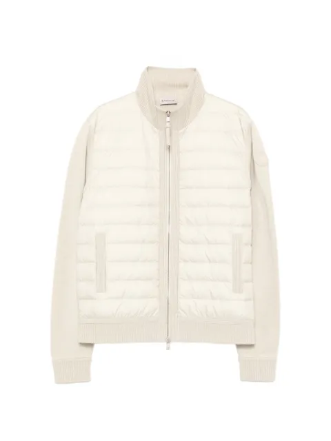 Moncler padded zip-up cardigan Neutrals L10919B00011M1131