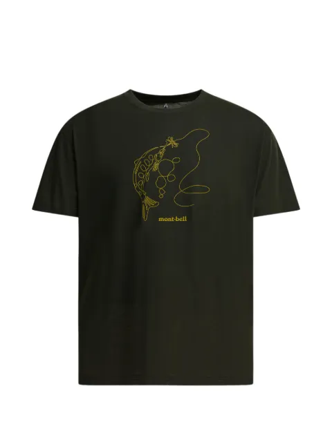 Montbell graphic T-shirt Green 2304621WICKRONTSINGLELINEDGN
