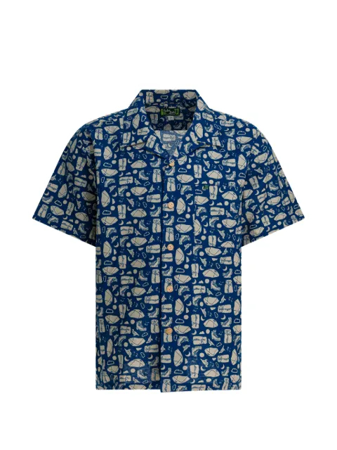 Montbell buttoned pattern shirt Blue 2104730TAKELOHAMSYAMADOUGU1