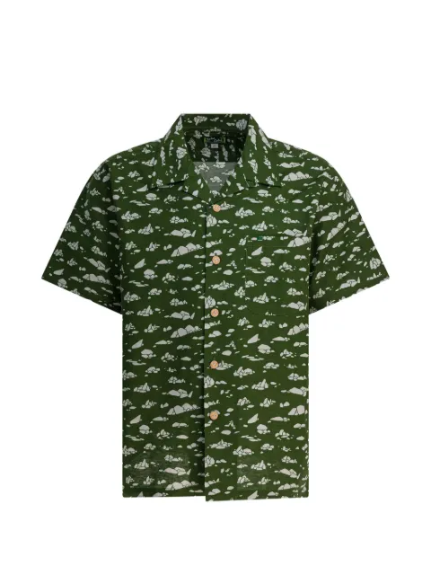 Montbell buttoned patterned shirt Green 2104728TAKELOHAMSIWA2