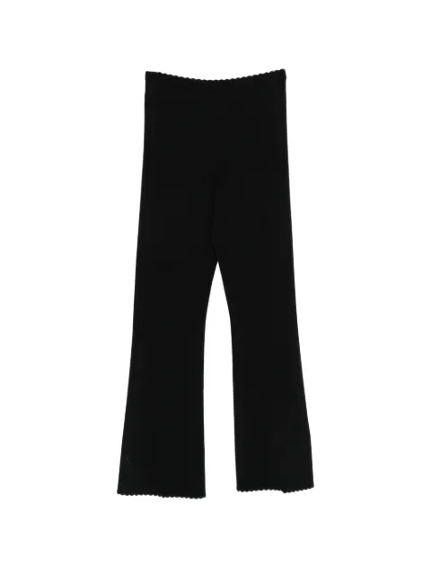 TWINSET scalloped-trim trousers Black 261TP3375