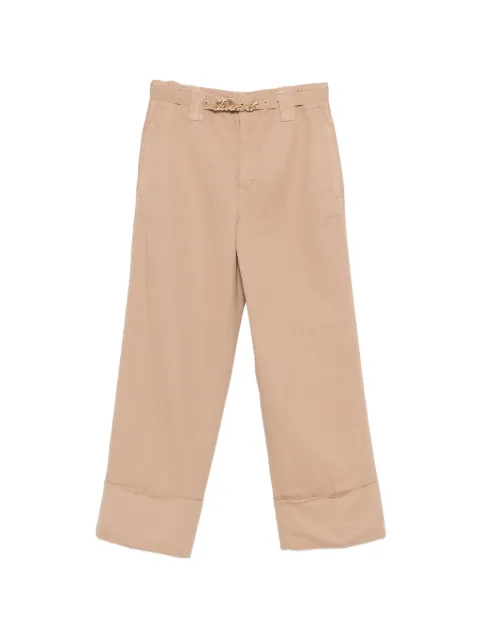 TWINSET logo belt trousers Neutrals 261TP215012145
