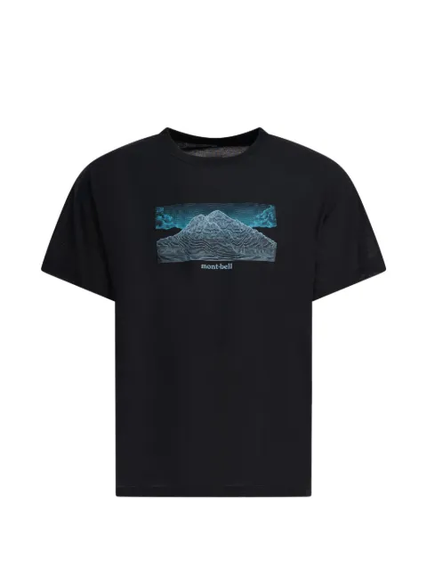 Montbell graphic print T-shirt Black 2304624WICKRONTGEOGRAPHYBK