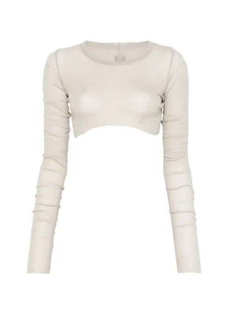 Rick Owens LS crop top Grey RP01F6220
