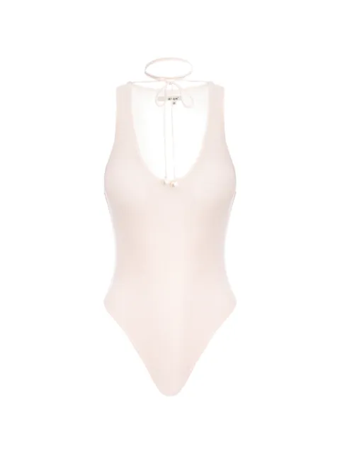 MANURÍ V-neck bodysuit Neutrals MRSS26VIWL9BD34