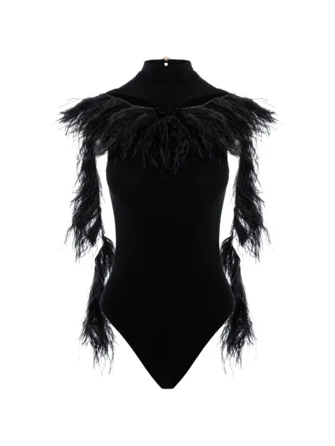 MANURÍ Dolly bodysuit Black MRSS26CHOCH9TP38