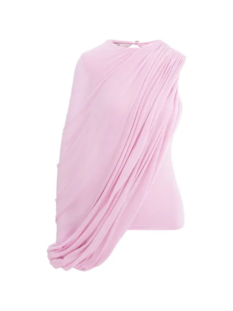MANURÍ Lillies draped blouse Pink MRFW25BL9CH04